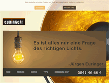 Tablet Screenshot of euringer.com